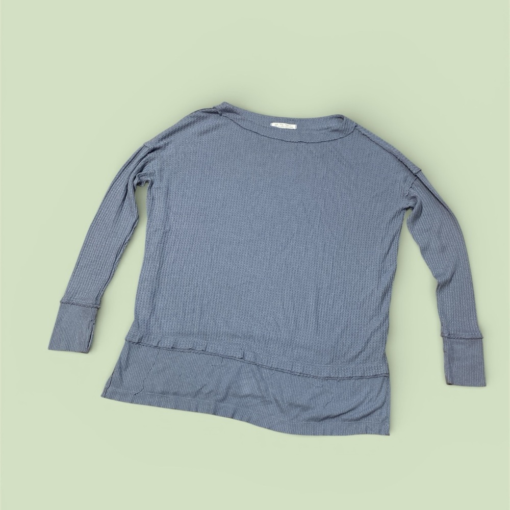We The Free womans Long Sleeve Blue Top